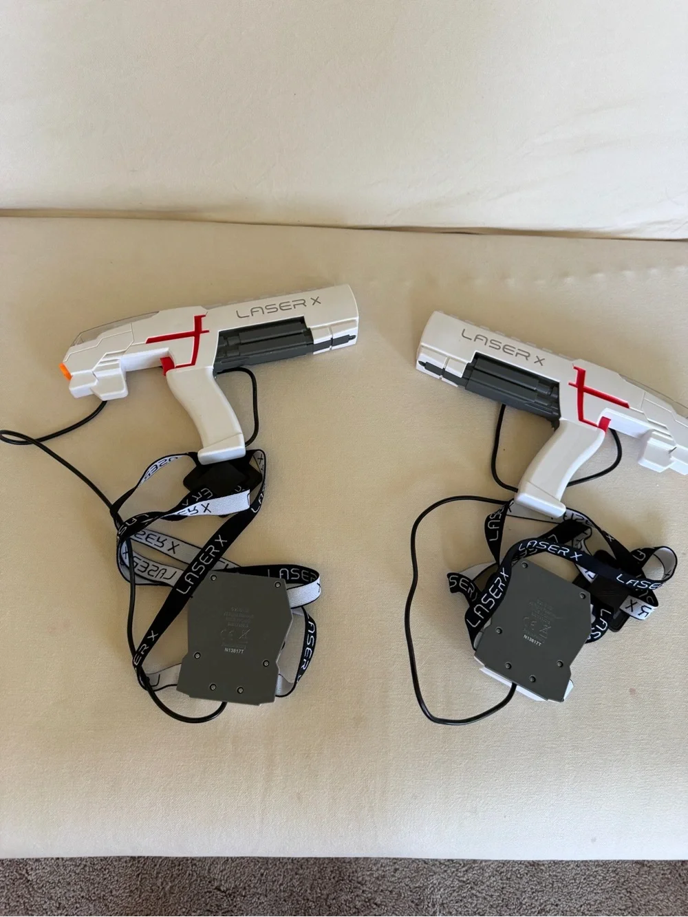 White Laser Tag Starter Set - 2 Blasters with Head Sensors